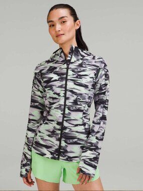 Lululemon Mist Over Windbreaker Rain Jacket Paint Glide Multi Size 12